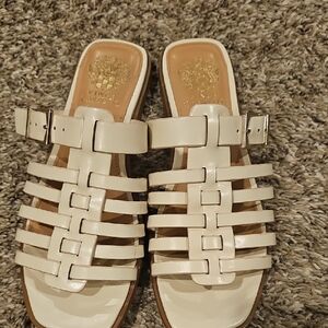 Vince Camuto Cream Strappy Sandals